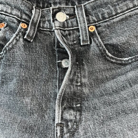 LEVI'S BIG E 501's Skinny - Faded Black Wash - Premium Denim - W26 L 28 - Picture 11 of 16